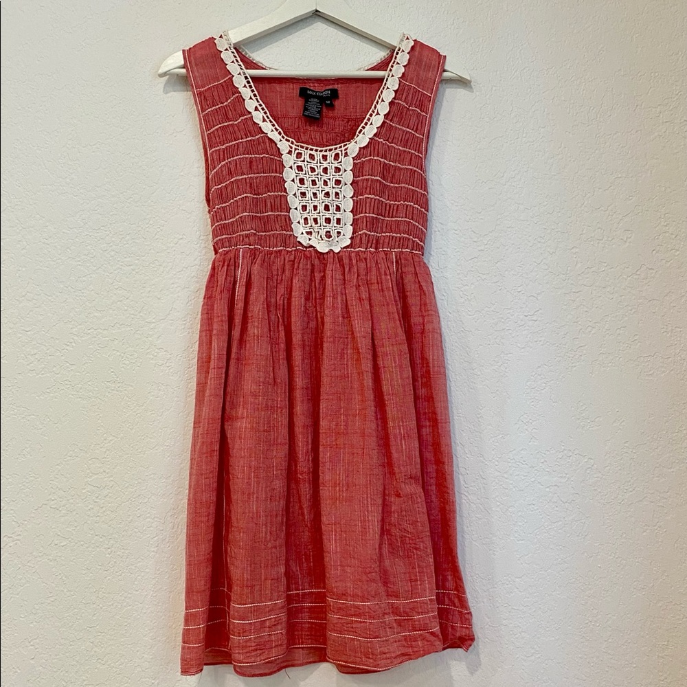 Max Edition summer dress smocked bodice size MP